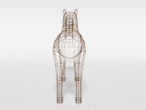 low poly cartoon shiba inu dog 3D 模型