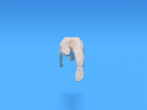 low poly kid diving 3D 모델