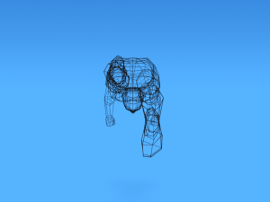 low poly kid diving 3D 모델