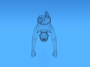low poly kid diving 3D 모델