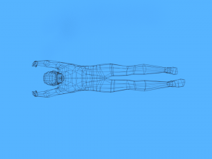 low poly kid diving 3D 모델