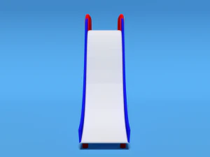 low poly cartoon playground slide 3D Model