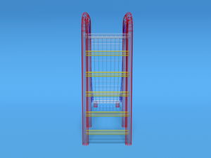 low poly cartoon playground slide 3D Model