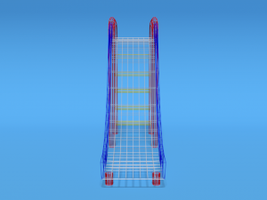 low poly cartoon playground slide 3D Model