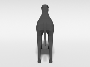 low poly cartoon great dane dog 3D 模型
