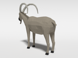 low poly cartoon cretan wild goat kri-kri 3D 模型