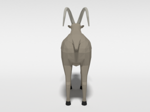 low poly cartoon cretan wild goat kri-kri 3D 模型