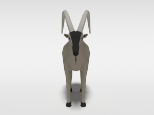 low poly cartoon cretan wild goat kri-kri 3D 模型