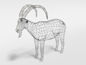 low poly cartoon cretan wild goat kri-kri 3D 模型