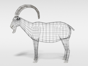 low poly cartoon cretan wild goat kri-kri 3D 模型
