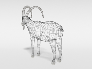 low poly cartoon cretan wild goat kri-kri 3D 模型