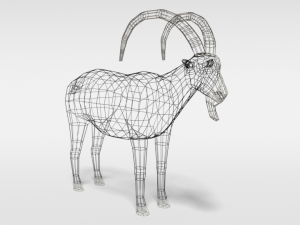 low poly cartoon cretan wild goat kri-kri 3D 模型