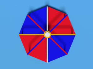 low poly cartoon playground roundabout 3D Model