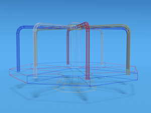 low poly cartoon playground roundabout 3D Model