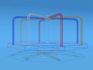 low poly cartoon playground roundabout 3D Model