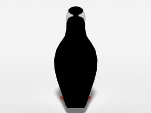 low poly cartoon puffin Modelo 3D
