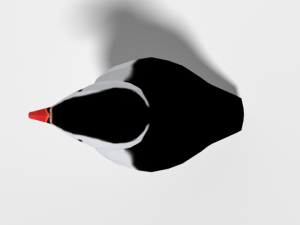 low poly cartoon puffin Modelo 3D