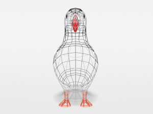low poly cartoon puffin Modelo 3D