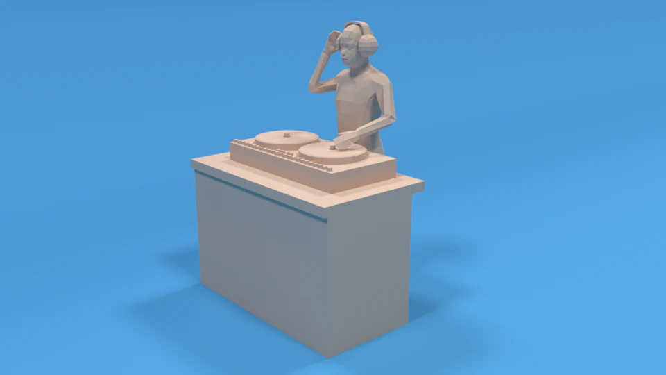 low poly dj kid 3D Model .c4d .max .obj .3ds .fbx .stl .blend 