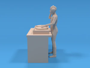 low poly dj kid 3D Model