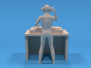 low poly dj kid Modèle 3D