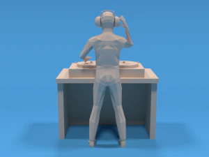low poly dj kid 3D Model