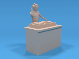 low poly dj kid 3D Model