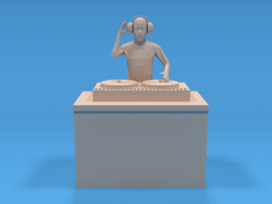 low poly dj kid Modèle 3D