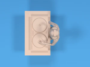 low poly dj kid 3D Model