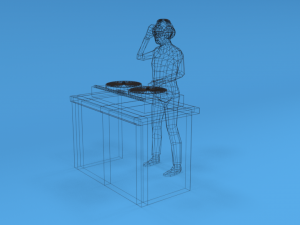 low poly dj kid Modèle 3D