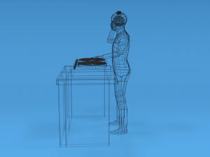 low poly dj kid 3D Model