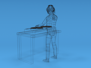 low poly dj kid Modèle 3D