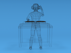 low poly dj kid Modèle 3D