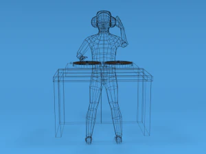 low poly dj kid 3D Model