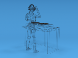 low poly dj kid Modèle 3D