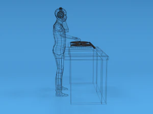 low poly dj kid 3D Model