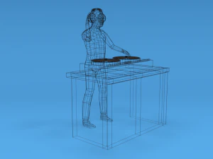 low poly dj kid 3D Model