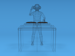 low poly dj kid Modèle 3D