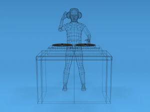 low poly dj kid 3D Model