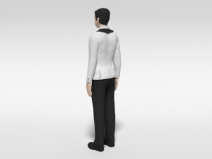 low poly man in suit 3D Model