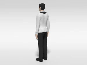 low poly man in suit 3D Model
