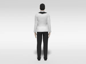 low poly man in suit 3D Model