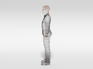 low poly man in suit 3D Model
