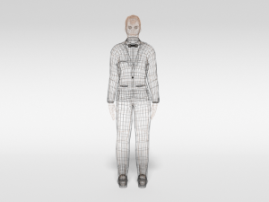 low poly man in suit 3D Model