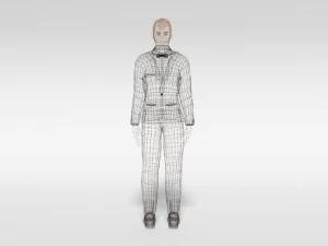 low poly man in suit 3D Model