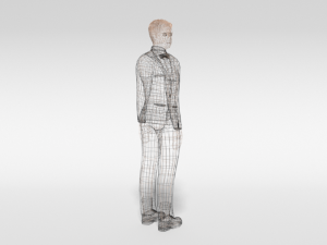 low poly man in suit 3D Model