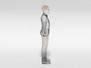 low poly man in suit 3D Model