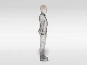 low poly man in suit 3D Model