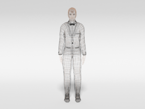 low poly man in suit 3D Model