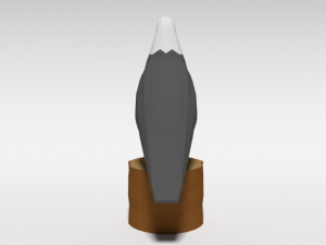 low poly cartoon bald eagle 3D Model